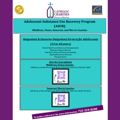 Adolescent Substance Use Recovery Program (Catholic Charities)